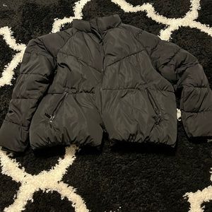 Womens black puffer coat